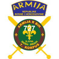 727. slavna brdska brigada armija BiH Logo ,Logo , icon , SVG 727. slavna brdska brigada armija BiH Logo