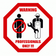 Warning, Professionals Only Logo