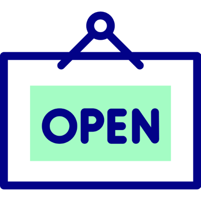 011 open sign logo SVG