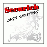Securich sign writing Logo