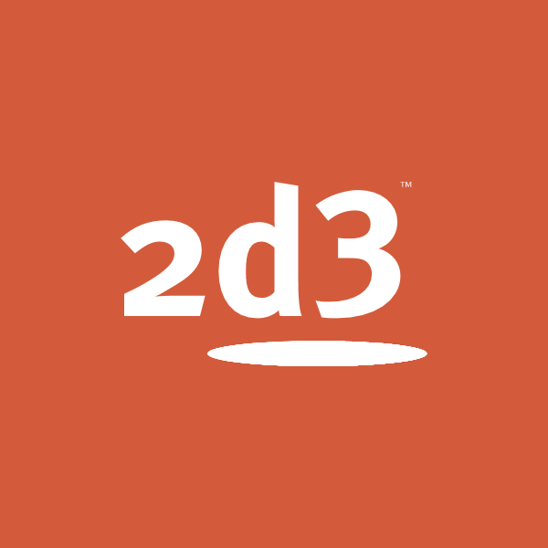 2d3 ,Logo , icon , SVG 2d3