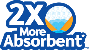 2x More Absorbent Logo