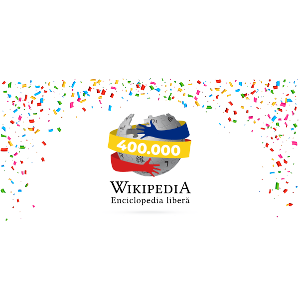 400K banner Romanian Wikipedia