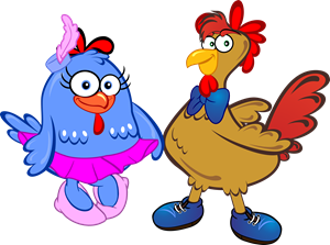 A galinha carijó Logo