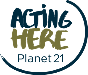 Acting Here Planet 21 Logo