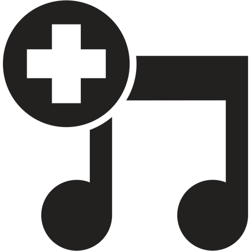 Add Music ,Logo , icon , SVG Add Music