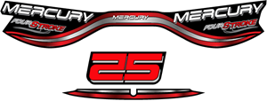Adesivo Motor de Popa Mercury Logo