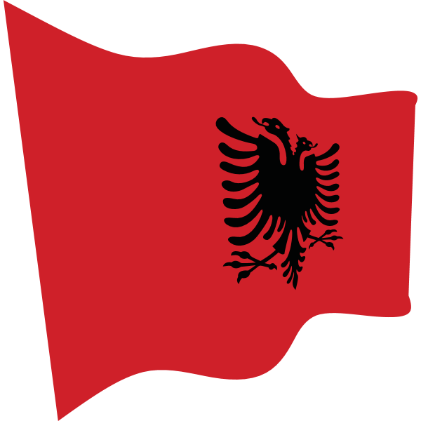 ALBANIAN WAVY FLAG Logo ,Logo , icon , SVG ALBANIAN WAVY FLAG Logo