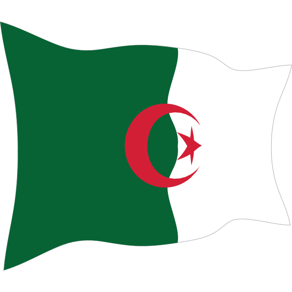 ALGERIAN WAVY FLAG Logo ,Logo , icon , SVG ALGERIAN WAVY FLAG Logo