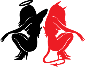 Angel and Devil Logo ,Logo , icon , SVG Angel and Devil Logo