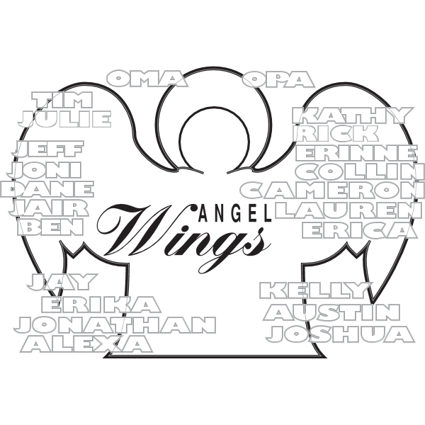Angel Wings  Names Logo