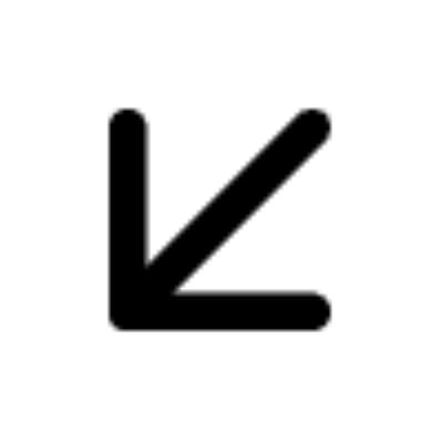 arrow down left ,Logo , icon , SVG arrow down left