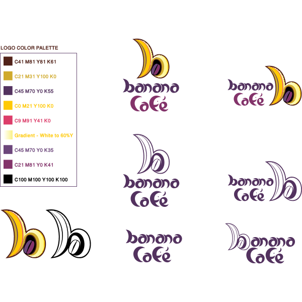 Banana Cafe Logo ,Logo , icon , SVG Banana Cafe Logo