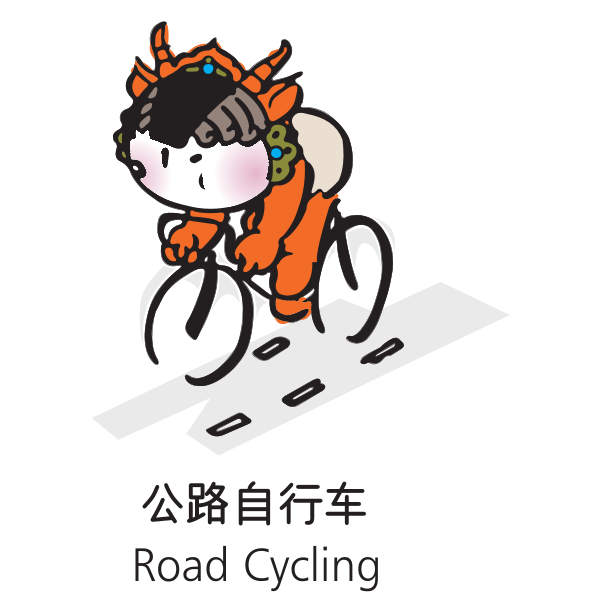 Beijing 2008 Mascot – Road Cycling Logo