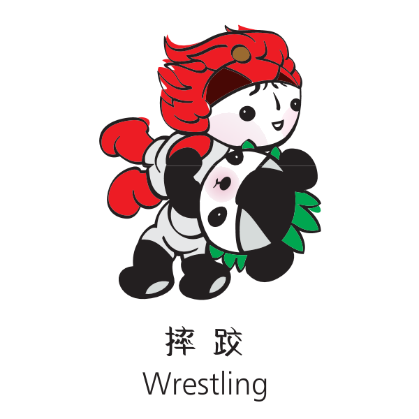 Beijing 2008 Mascot Wrestling Logo ,Logo , icon , SVG Beijing 2008 Mascot Wrestling Logo