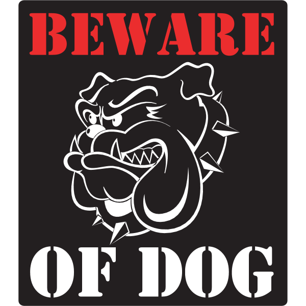 BEWARE OF DOG SIGN Logo ,Logo , icon , SVG BEWARE OF DOG SIGN Logo