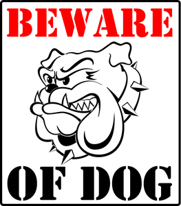 BEWARE OF DOG WARNING SIGN Logo