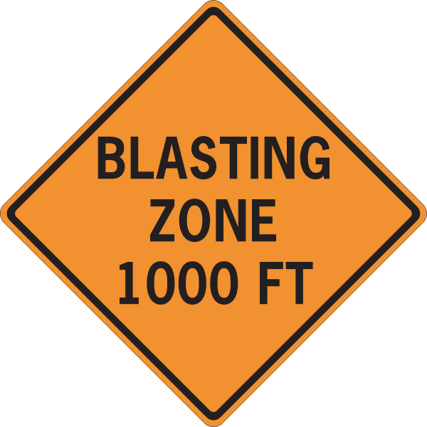 BLASTING ZONE 1000 FT Logo