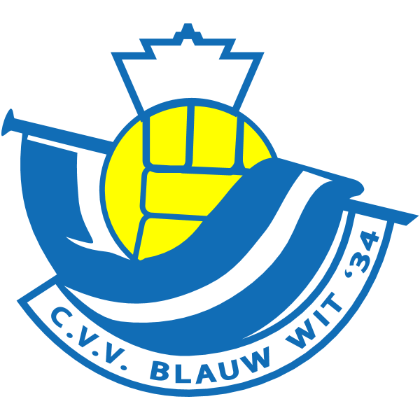 Blauw Wit 34 cvv Leeuwarden Logo ,Logo , icon , SVG Blauw Wit 34 cvv Leeuwarden Logo