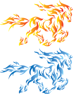 Blue fire horse Logo ,Logo , icon , SVG Blue fire horse Logo