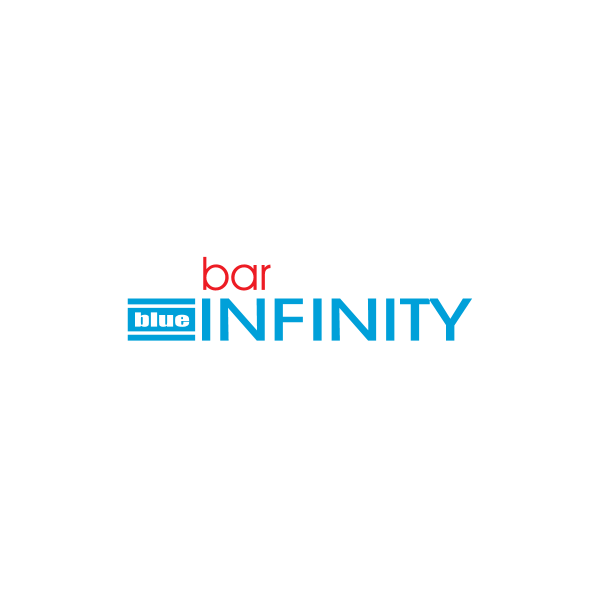 Blue infinity bar Logo