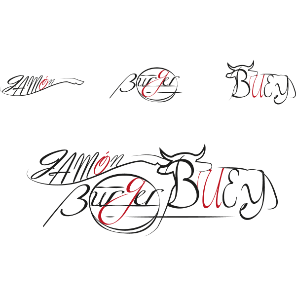 Burguer, Buey, Jamón Logo