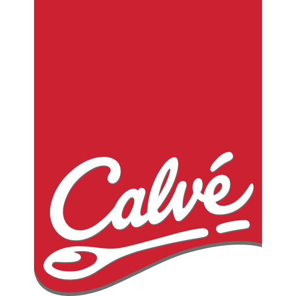 Calve logo with red label