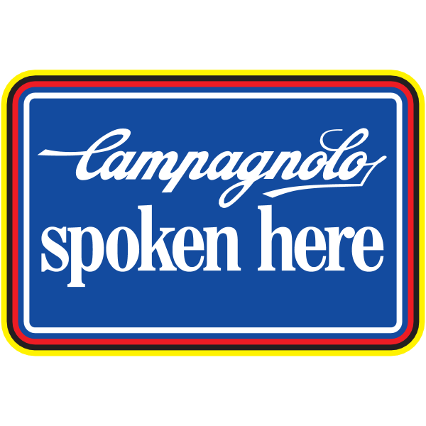 Campagnolo spoken here sign Logo