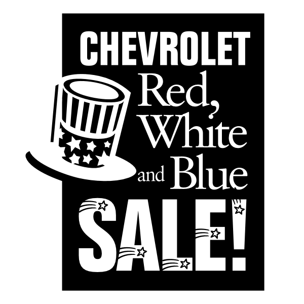 Chevrolet Red White and Blue Sale