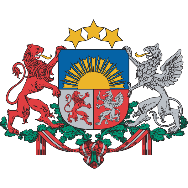 COAT OF ARMS OF LATVIA Logo