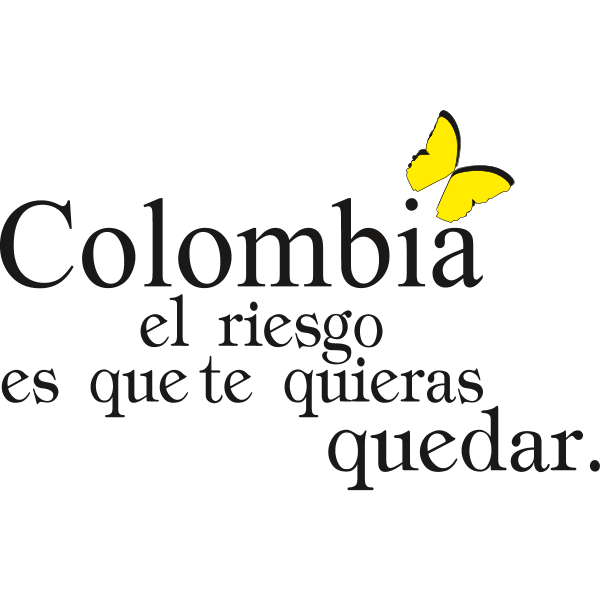 COLOMBIA…EL RIESGO ES QUE TE QUIERAS QUEDAR Logo ,Logo , icon , SVG COLOMBIA…EL RIESGO ES QUE TE QUIERAS QUEDAR Logo