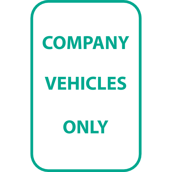 COMPANY VEHICLES ONLY SIGN Logo