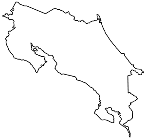 Costa Rica map outline Logo ,Logo , icon , SVG Costa Rica map outline Logo