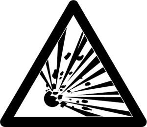 Danger – Explosive! (B&W) Logo ,Logo , icon , SVG Danger – Explosive! (B&W) Logo