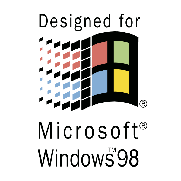 Designed for Microsoft Windows 98 ,Logo , icon , SVG Designed for Microsoft Windows 98