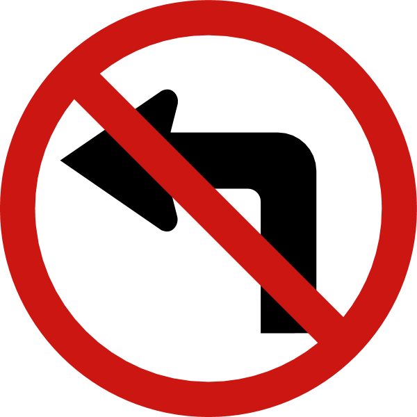 Dilarang Belok Kiri Logo ,Logo , icon , SVG Dilarang Belok Kiri Logo