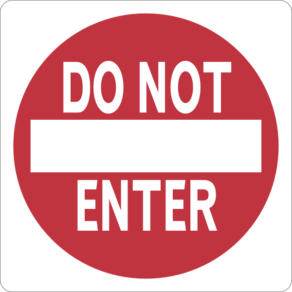 DO NOT ENTER TRAFFIC SIGN Logo