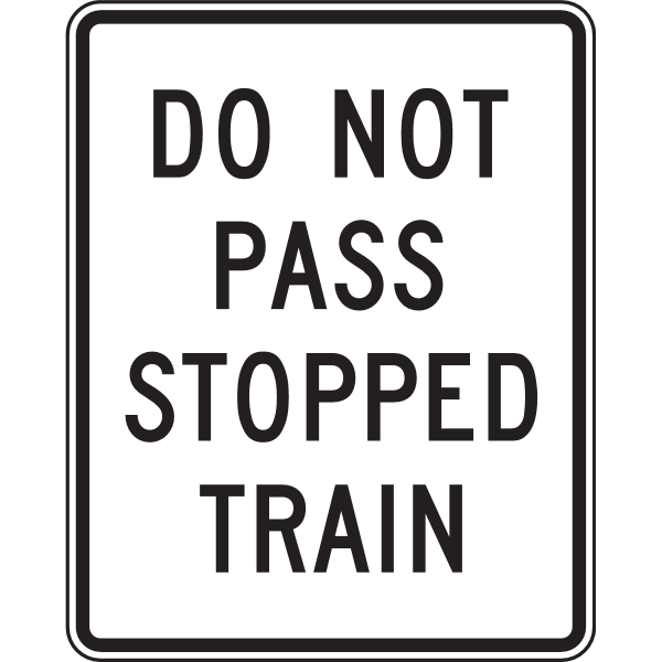 DO NOT PASS STOPPED TRAIN Logo