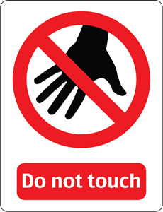 DO NOT TOUCH SIGN Logo ,Logo , icon , SVG DO NOT TOUCH SIGN Logo
