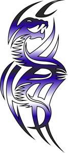 Dragon Tattoo Logo ,Logo , icon , SVG Dragon Tattoo Logo