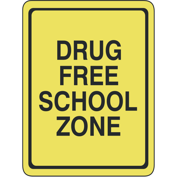 Drug free school zone Logo