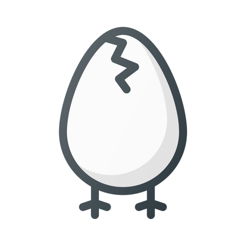 An egg hatch ,Logo , icon , SVG An egg hatch