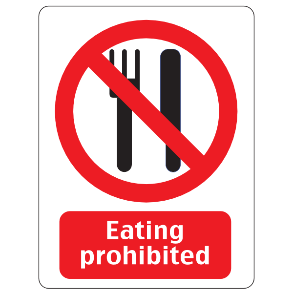 EATING PROHIBITED SIGN Logo ,Logo , icon , SVG EATING PROHIBITED SIGN Logo