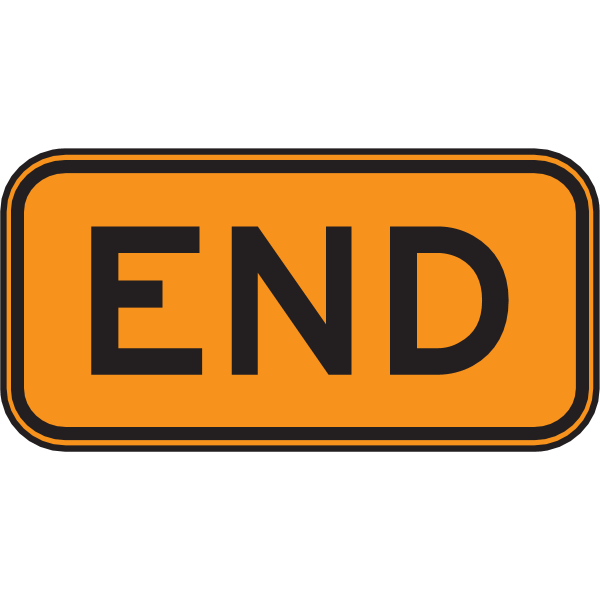 END OF THE ROAD SIGN Logo