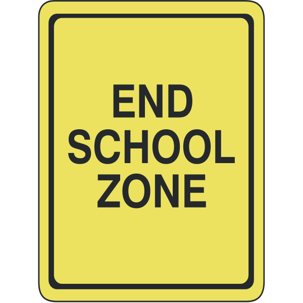 End school zone Logo