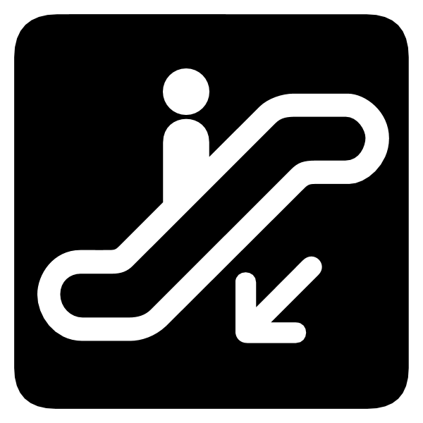 ESCALATOR DOWN SYMBOL Logo