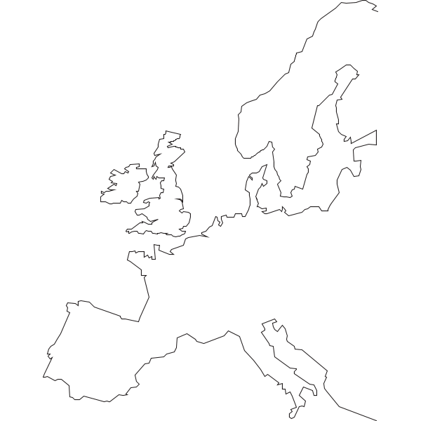 EUROPE OUTLINE MAP Logo ,Logo , icon , SVG EUROPE OUTLINE MAP Logo