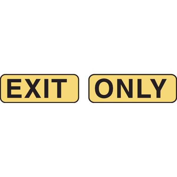 EXIT ONLY SIGN Logo