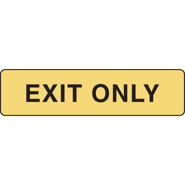 EXIT ONLY YELLOW SIGN Logo ,Logo , icon , SVG EXIT ONLY YELLOW SIGN Logo