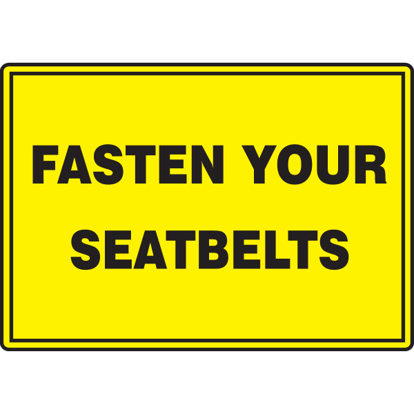 FASTEN YOUR SEATBELTS SIGN Logo